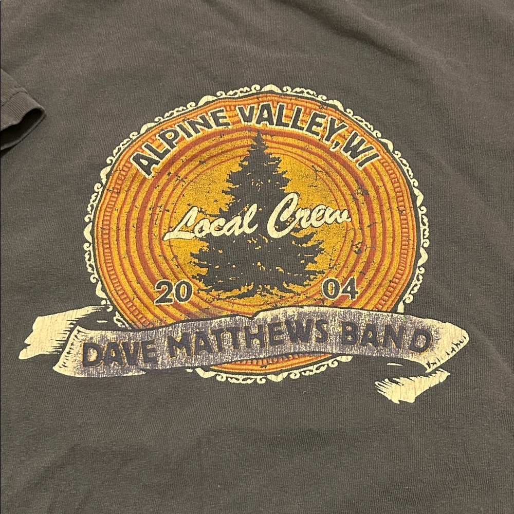 Vintage Dave Mathews Local Crew 2004 Alpine Valley WI 2XL
